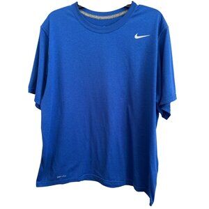 Nike Mens Blue Dri-Fit XL Short Sleeve Athletic Shirt Lightweight Athleisure